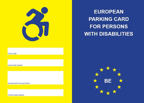 European Parking Card for persons with disabilities