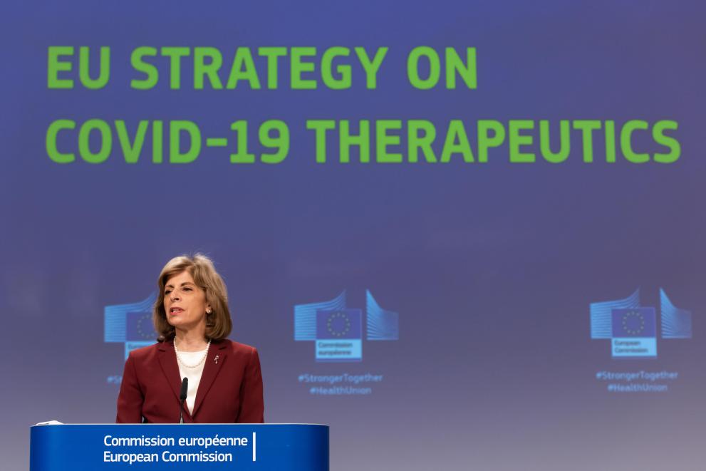 Press conference of Stella Kyriakides, European Commissioner, on an EU Strategy on COVID-19 therapeutics
