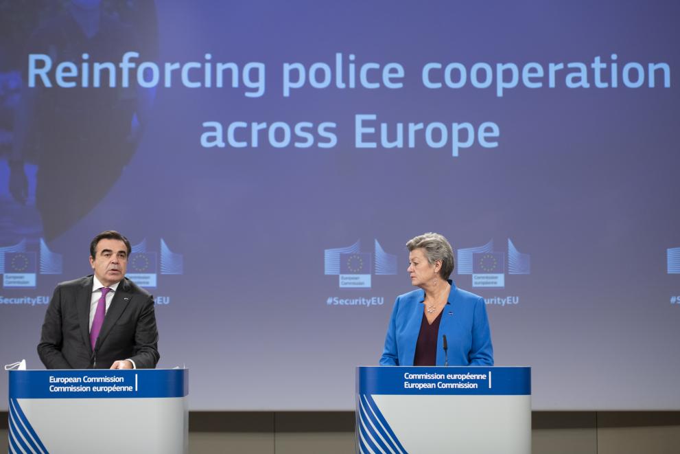 Press conference by Margaritis Schinas, Vice-President of the European Commission, and Ylva Johansson, European Commissioner, on the EU Police Cooperation Code