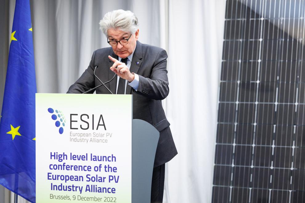 Participation of Thierry Breton, European Commissioner, in the launch of the European Solar Photovoltaic Industry Alliance