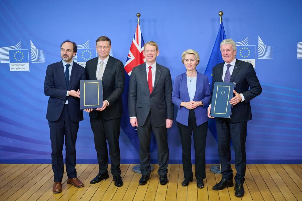 Signing ceremony of the of the Free Trade Agreement between the EU and New Zealand