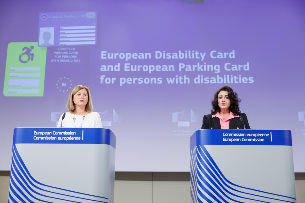 Press conference by Věra Jourová, Vice-President of the European Commission, and Helena Dalli, European Commissioner, on the European disability card