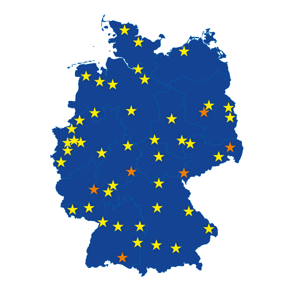 Europe Direct Informationszentren Deutschland Karte