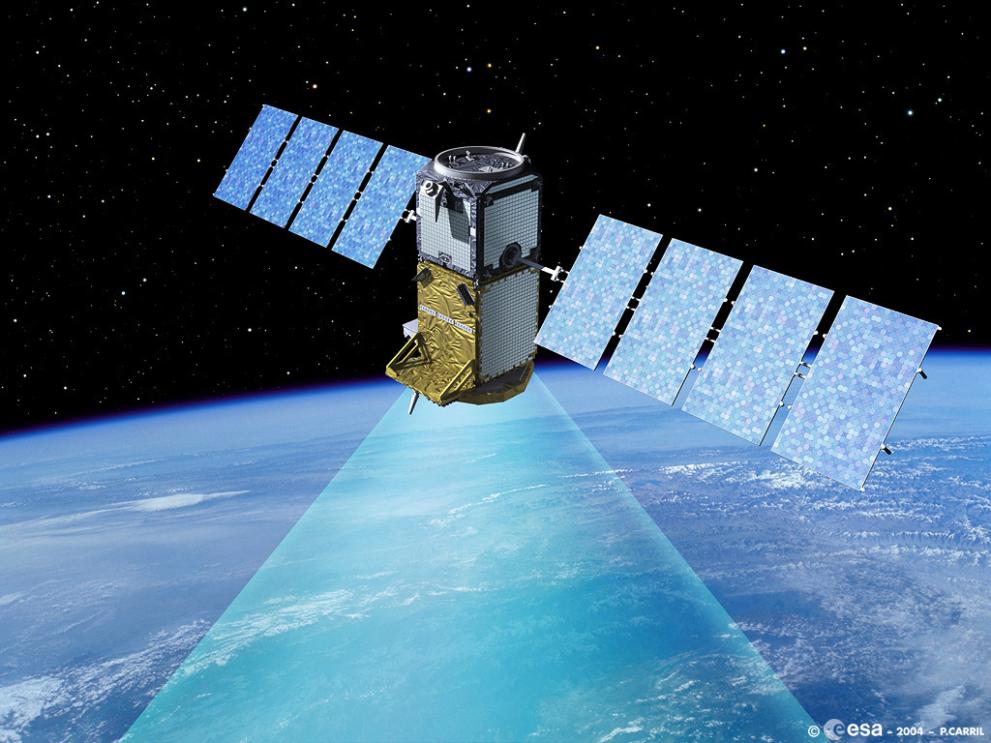 Illustrations of Galileo, the European Satellite Navigation System, project launched by the EU and the European Space Agency (ESA).