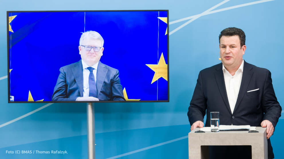 EU-Kommissar Schmit und Bundeswirtschaftsminister Heil