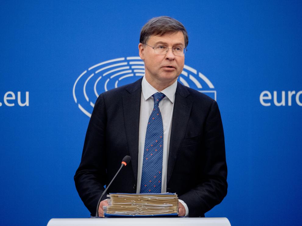 Valdis Dombrovskis, Executive Vice-President of the European Commission in charge of an Economy that works for People, and Commissioner for Trade