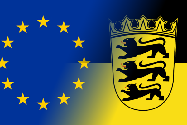 Flagge EU & Baden-Württemberg